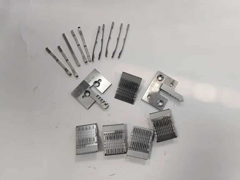 Connector stamping die blade insert set + formed contact blades (wire EDM), view 4